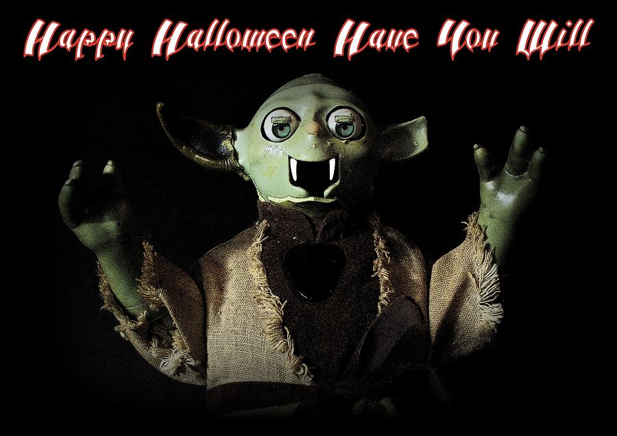 Yoda Halloween Card Photograph by Piggy           