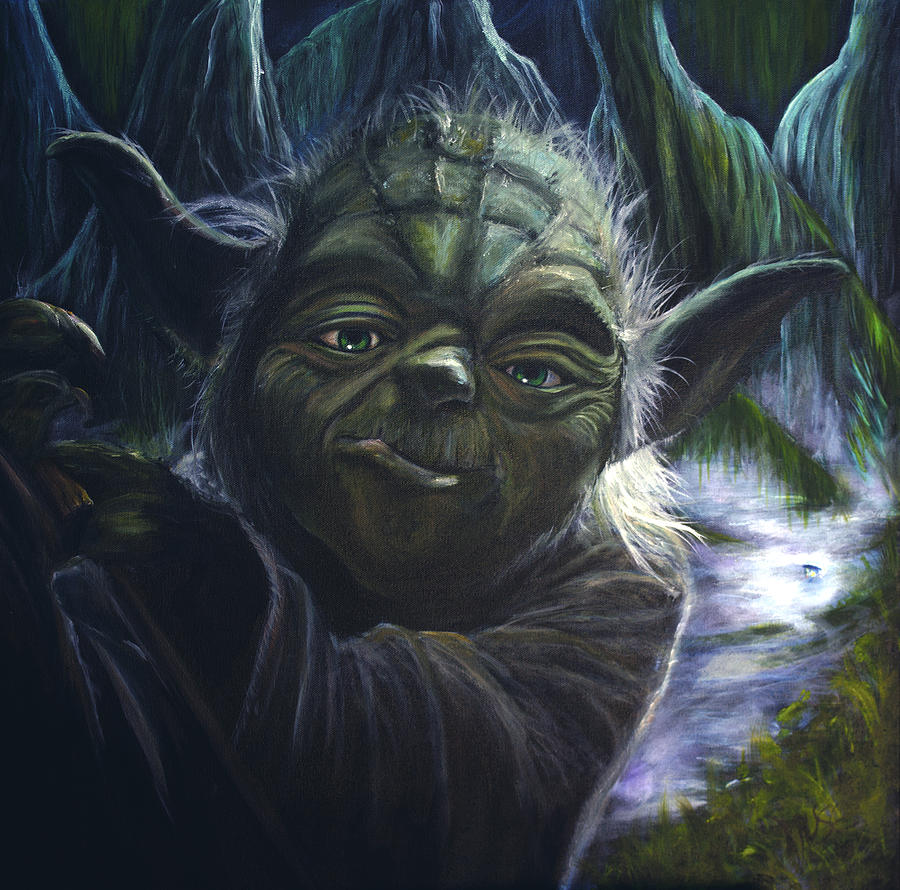 Movie Painting - Yoda by James Kruse