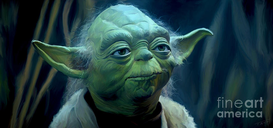 Star Wars Painting - Yoda by Paul Tagliamonte Star Wars Painting - Yoda by Paul Tagliamonte