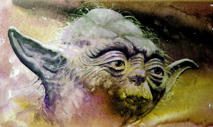 Star Wars Painting - Yoda by Richard Tito