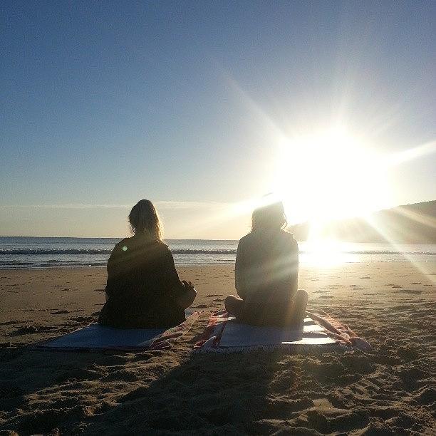 Beach Photograph - Yoga And Meditation At 6 In The by Sarah Ditchfield