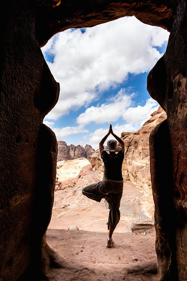 Yoga In Petra Photograph