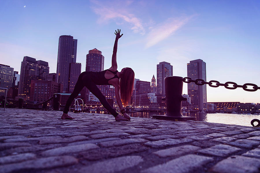 Boston Photograph - Yoga In The City by Lucie Wicker