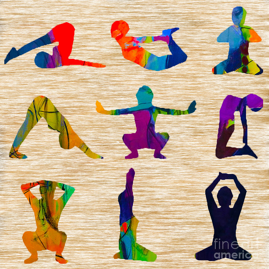 Meditation Mixed Media - Yoga Poses #3 by Marvin Blaine