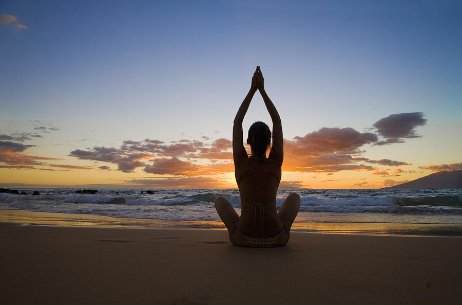 Paradise Photograph - Yoga Silhouette 1 by M Swiet Productions