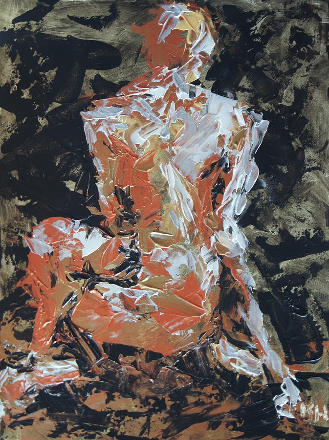 Ohm Painting - Yoga Twist by Mary Haas Ohm Painting - Yoga Twist by Mary Haas