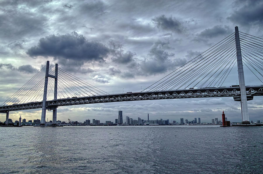 Yokohama Bay Bridge Photograph by Uemii