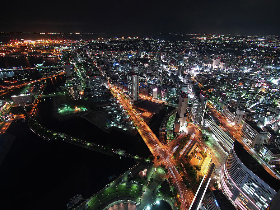 Yokohama Night View Photograph by Takashi Fujimori