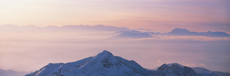 Mountain Photograph - Yokoteyama Shiga Kogen Nagano Japan by Panoramic Images