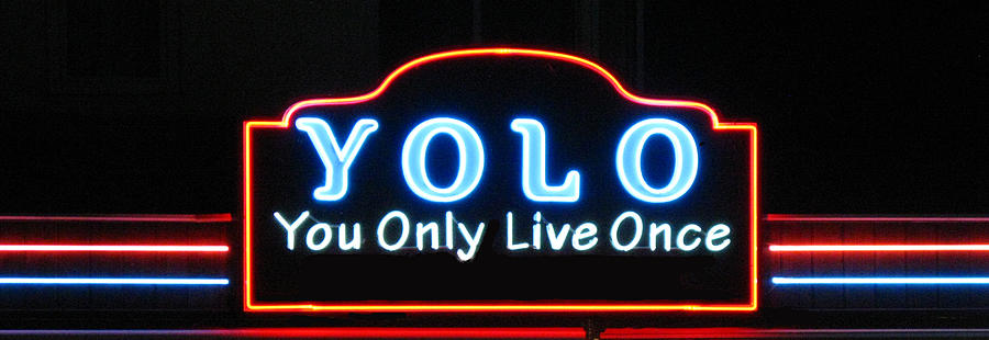 YOLO  You Only Live Once neon light design  Photograph by Tom Conway