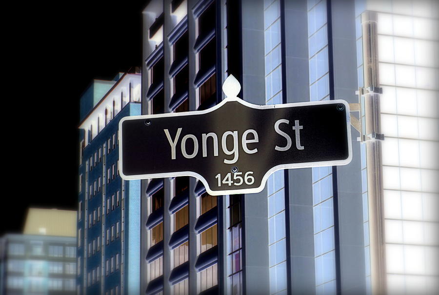 Sign Photograph - Yonge Street by Valentino Visentini