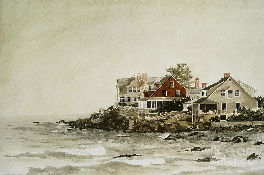 York Beach Painting by Monte Toon