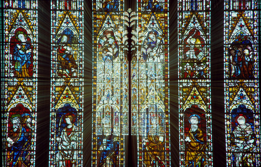 York Minster Stained Glass Horizontal Photograph by Anthony Howarth