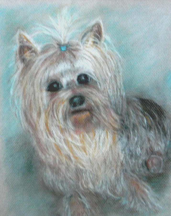 Dog Painting - Yorkie by Judie White