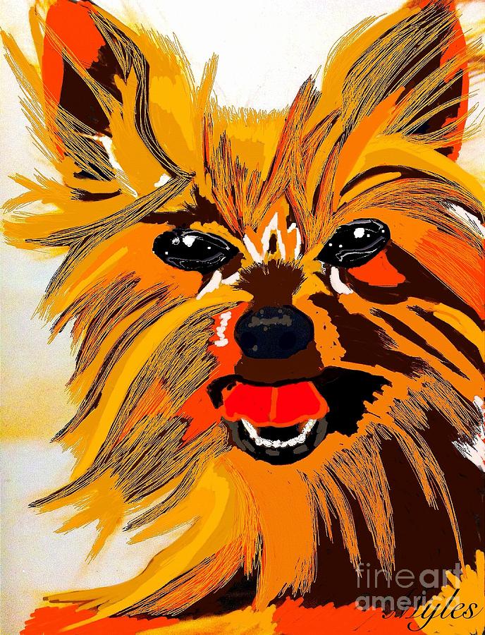 Yorkshire Terrier 1 Painting by Saundra Myles