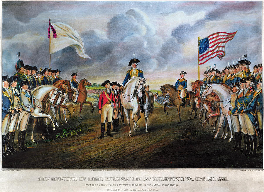 Flag Photograph - Yorktown: Surrender, 1781 by Granger