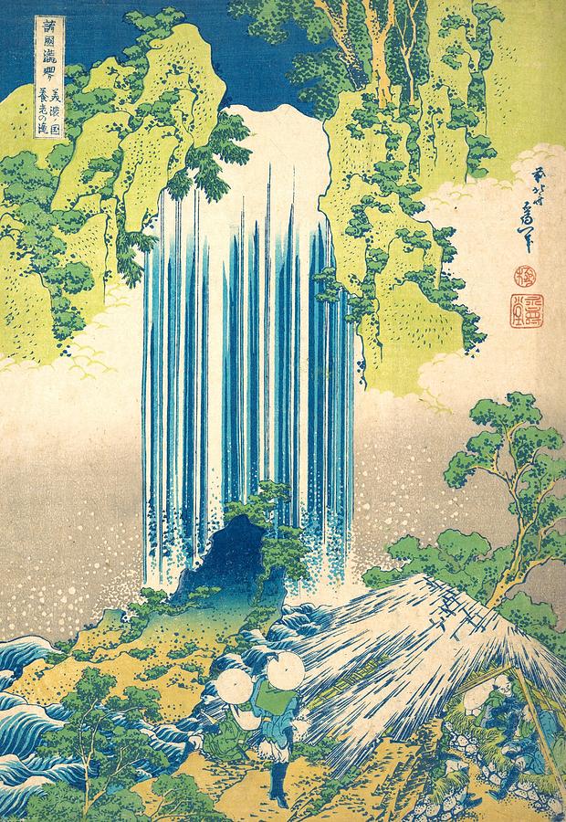Hokusai Painting - Yoro Waterfall in Mino Province by Katsushika Hokusai