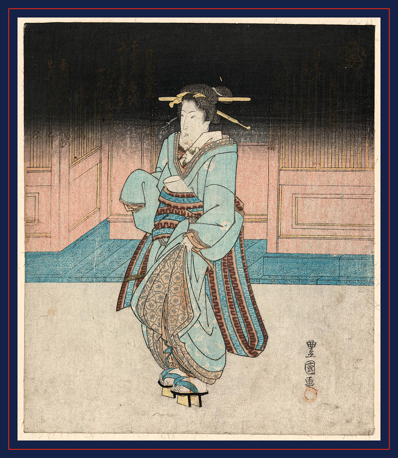 18 Drawing - Yoru No Fukagawa Geisha by Utagawa, Toyokuni (1769-1825), Japanese