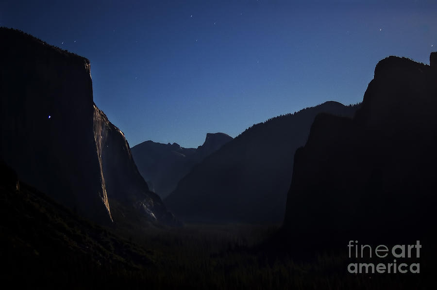 Yosemite by moonlight Photograph by Richard Verkuyl