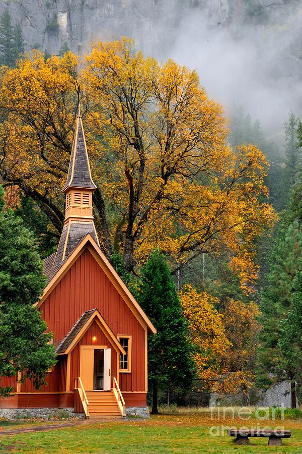 Yosemite Chapel in the Fall Photograph by Daniel Ryan