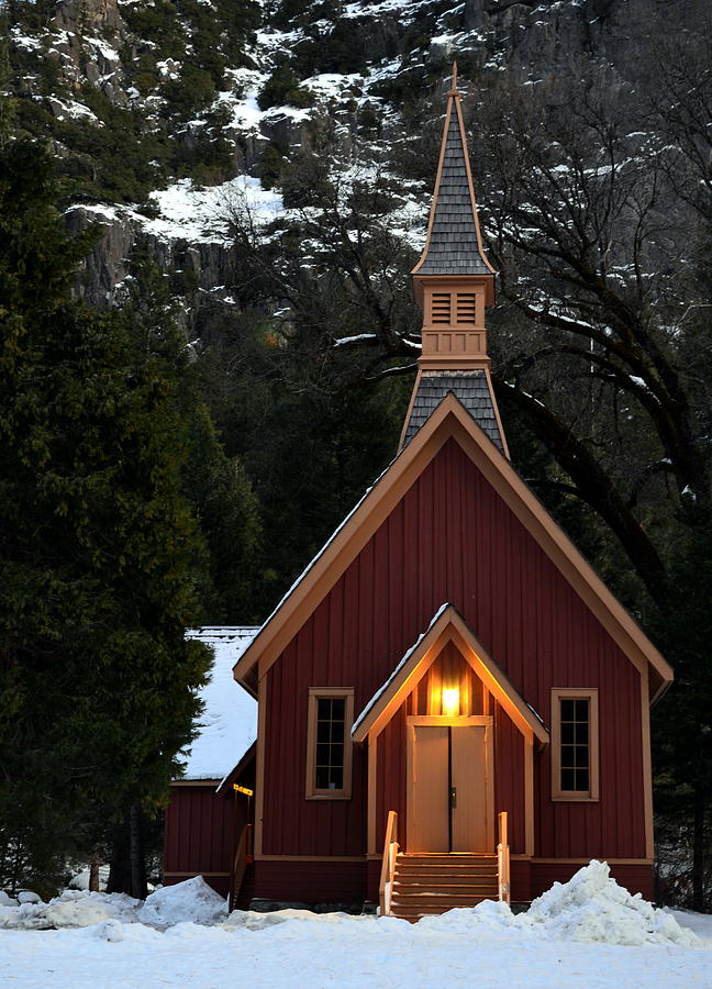 Yosemite Chapel Photograph by Mike Ronnebeck