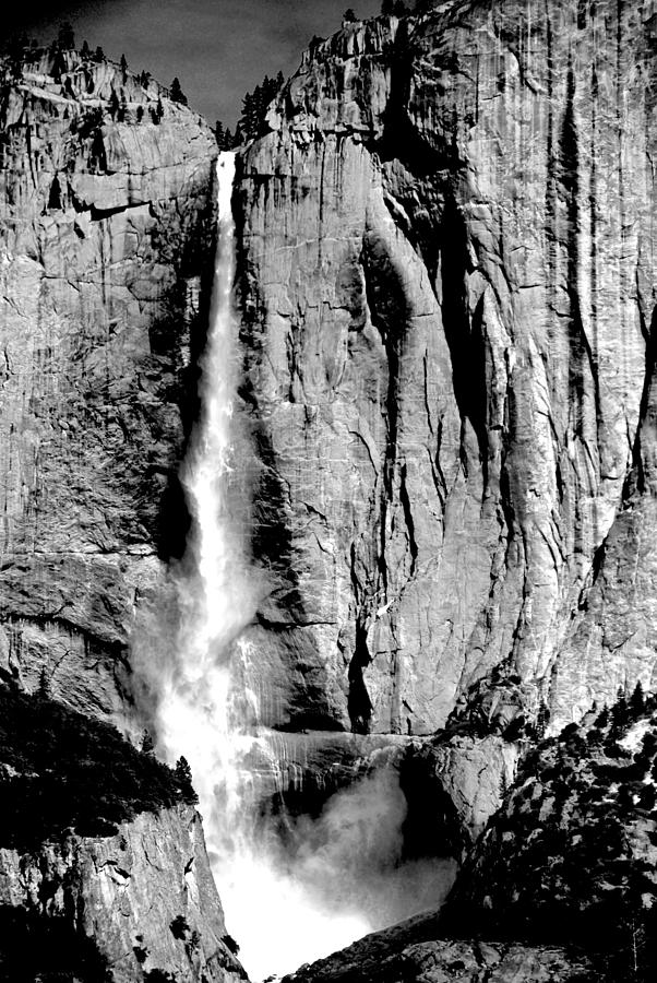 Yosemite Falls Black and White Photograph by Eric Tressler