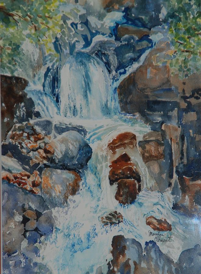Yosemite Falls Painting by Marilyn  Clement