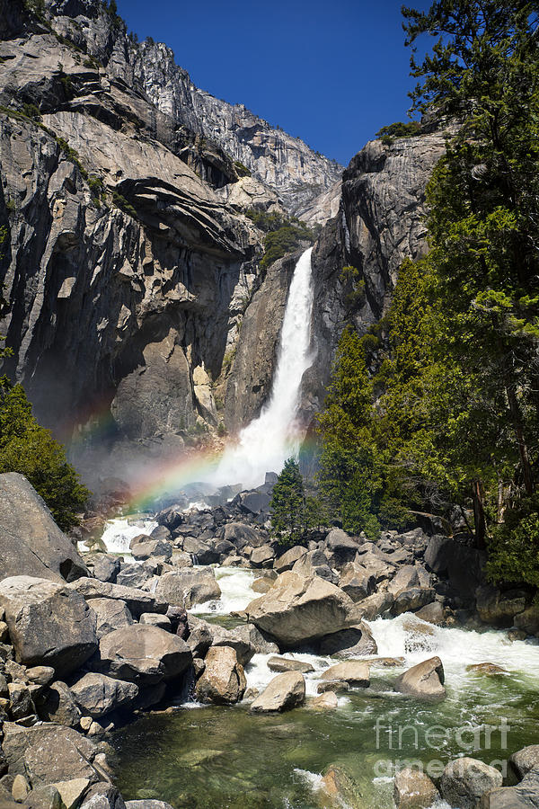 Yosemite National Park Photograph - Yosemite falls rainbow by Jane Rix