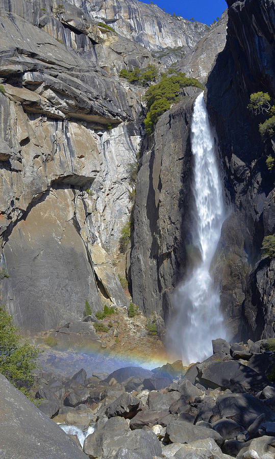 Yosemite Falls Rainbow Photograph by Stephen Vecchiotti
