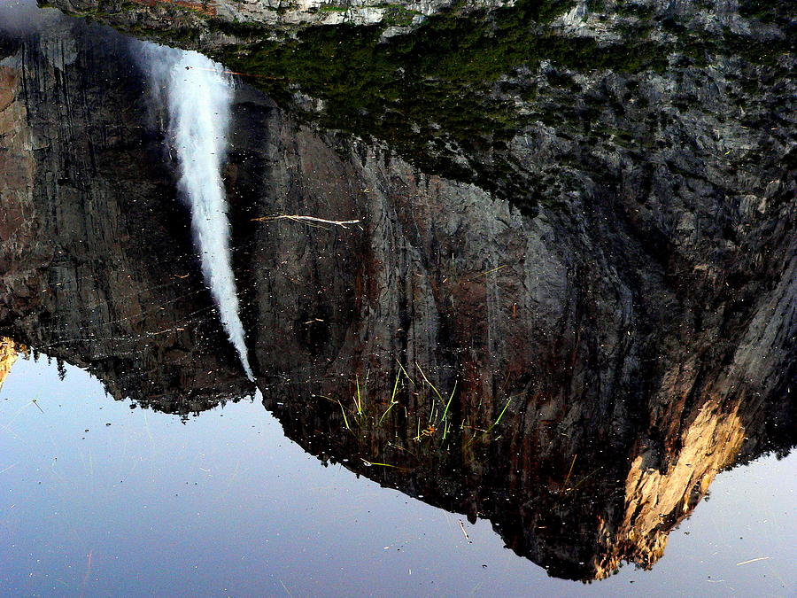 Yosemite Falls Reflection Photograph by Jeff Lowe