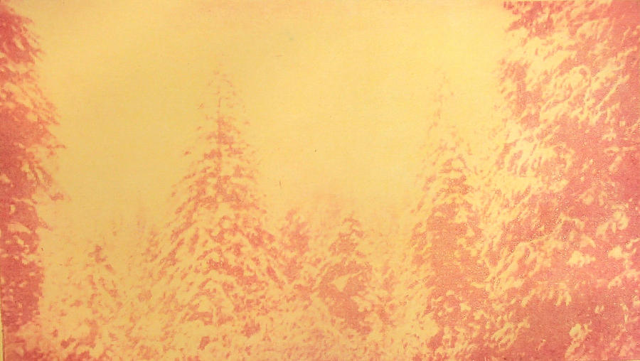 Yosemite Forest in Red and Yellow Painting by Philip Fleischer