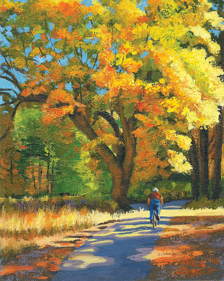 Yosemite in Autumn Painting by Alice Leggett