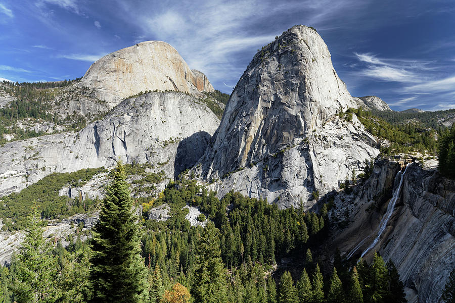 Yosemite National Park Photograph - Yosemite Mountains And Waterfall by Rogertwong