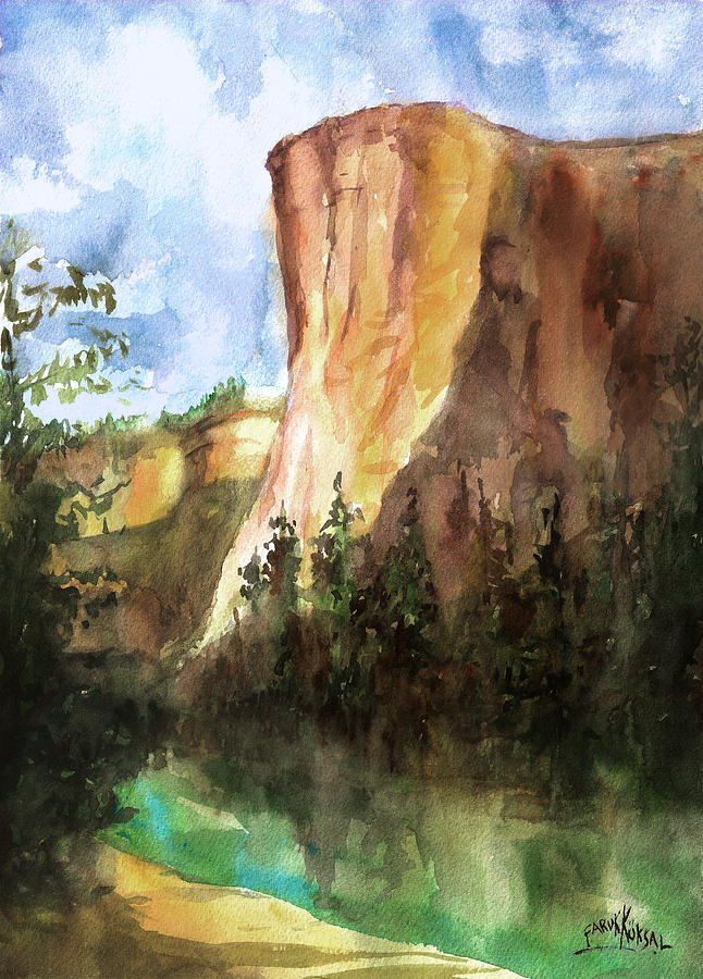 Yosemite National Park Painting by Faruk Koksal