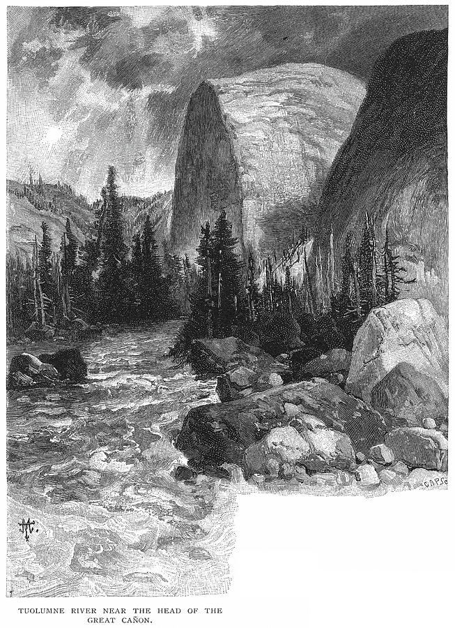 Yosemite National Park Painting by Granger