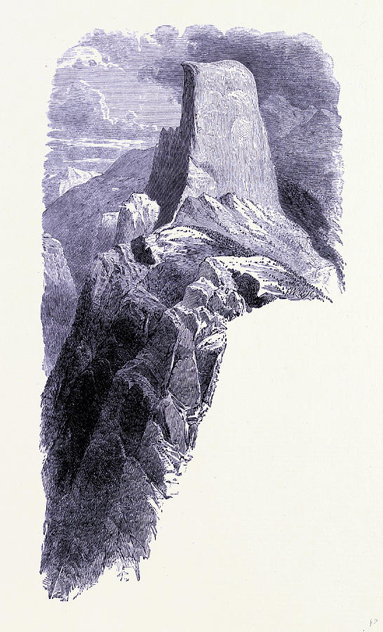 Yosemite National Park Half Dome United States Of America Drawing by ...