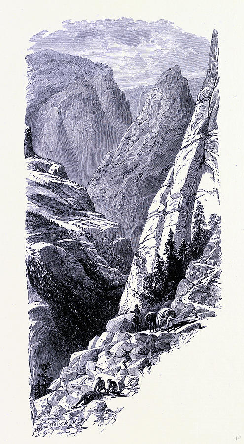 Yosemite National Park The Merced Chasm United States Drawing by ...