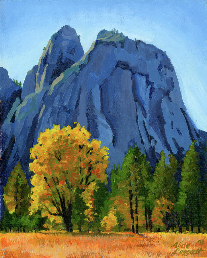 Yosemite National Park Painting - Yosemite Oaks by Alice Leggett