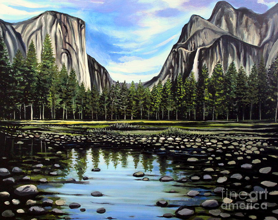 Yosemite National Park Painting by Elizabeth Robinette Tyndall
