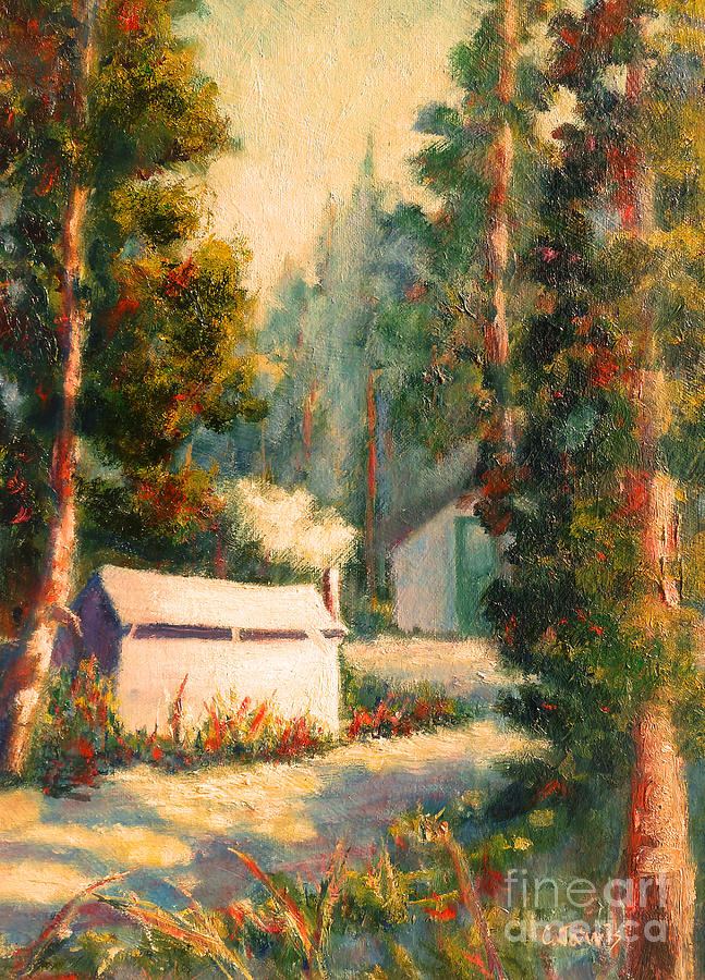 Yosemite Tent Cabins Painting By Carolyn Jarvis