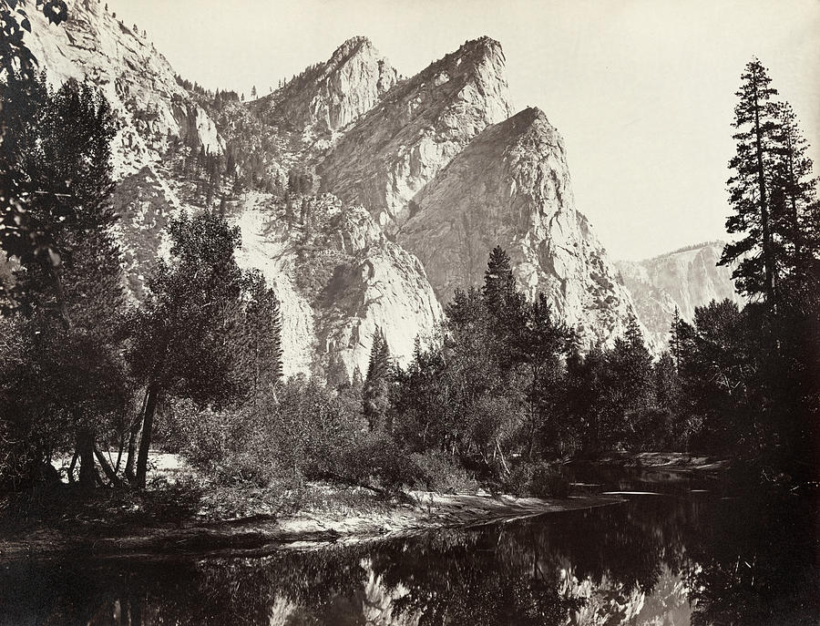 Yosemite Three Brothers Photograph by Granger