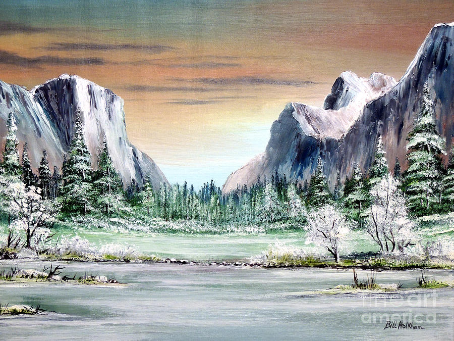 Yosemite Valley Artist Point Painting by Bill Holkham