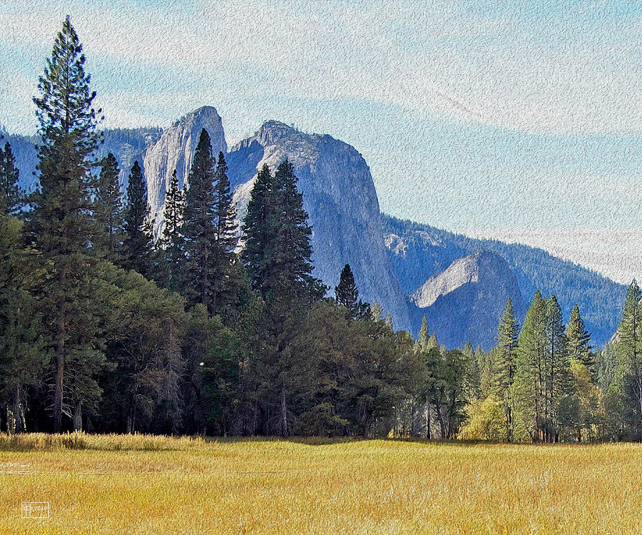 Yosemite Valley Meadow View Digital Art by Jim Pavelle