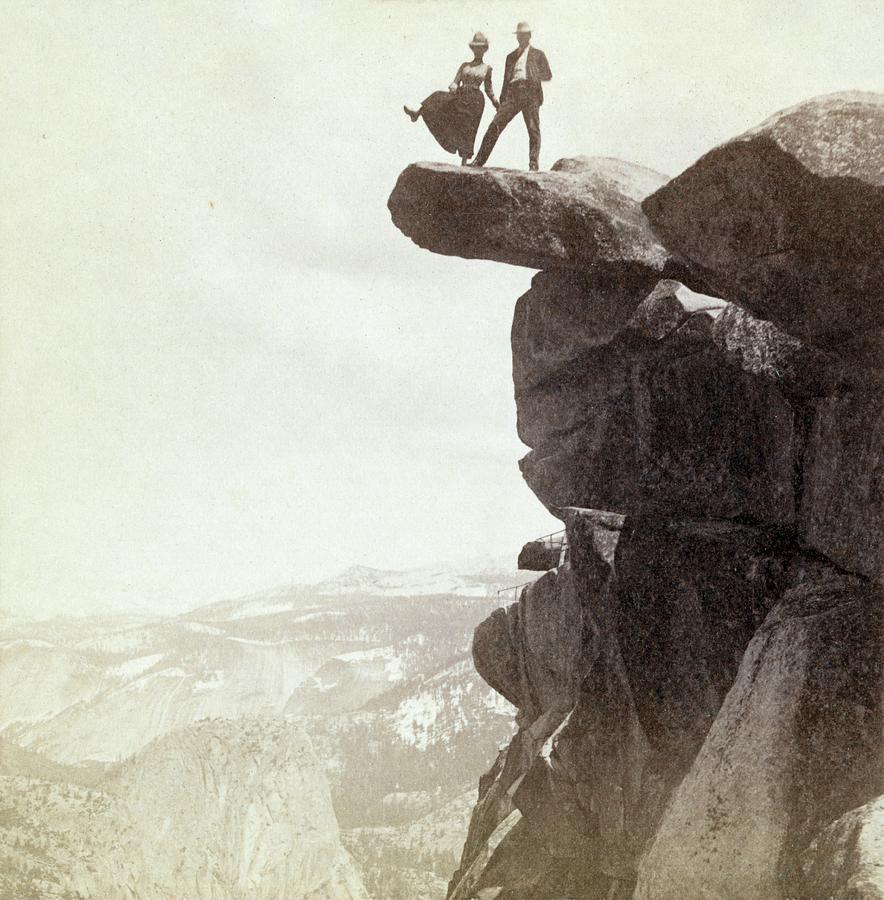 Yosemite Valley Tourism Photograph by Library Of Congress - Fine Art ...