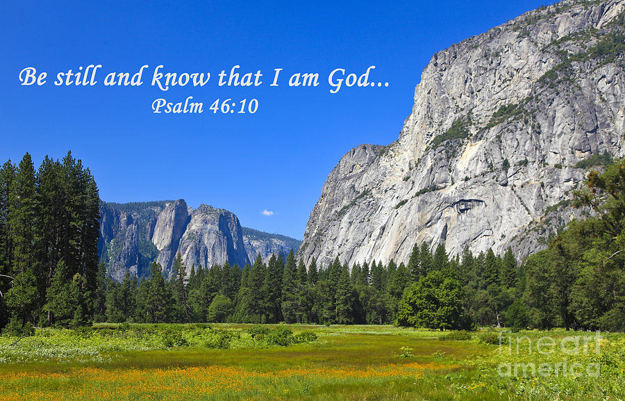 Yosemite Valley with Scripture Photograph by Pattie Calfy