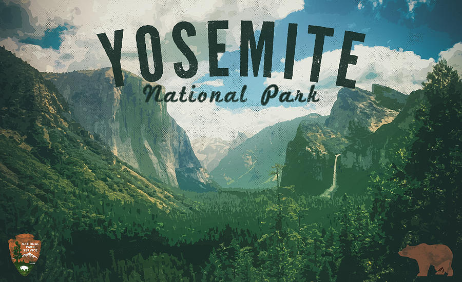 Yosemite Vintage Poster Nps Photograph