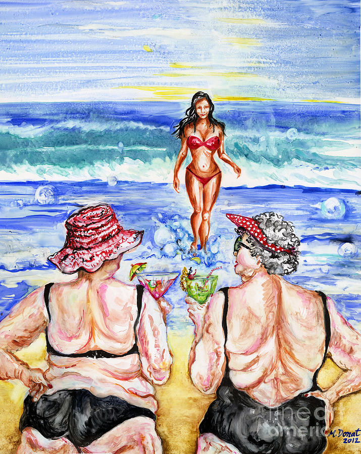 Aging Painting - You Always Look Better with a Tan by Margaret Donat
