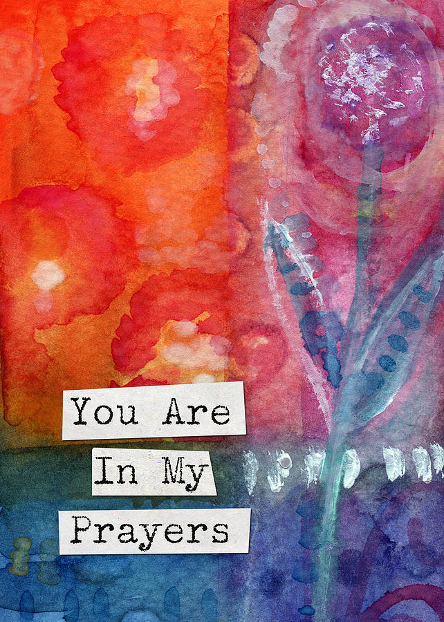 You Are In My Prayers- Watercolor Art Card Painting