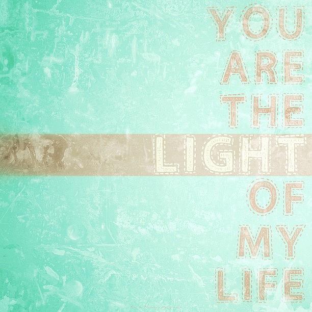 Typography Photograph - You Are The Light Of My Life || And Now by Traci Beeson