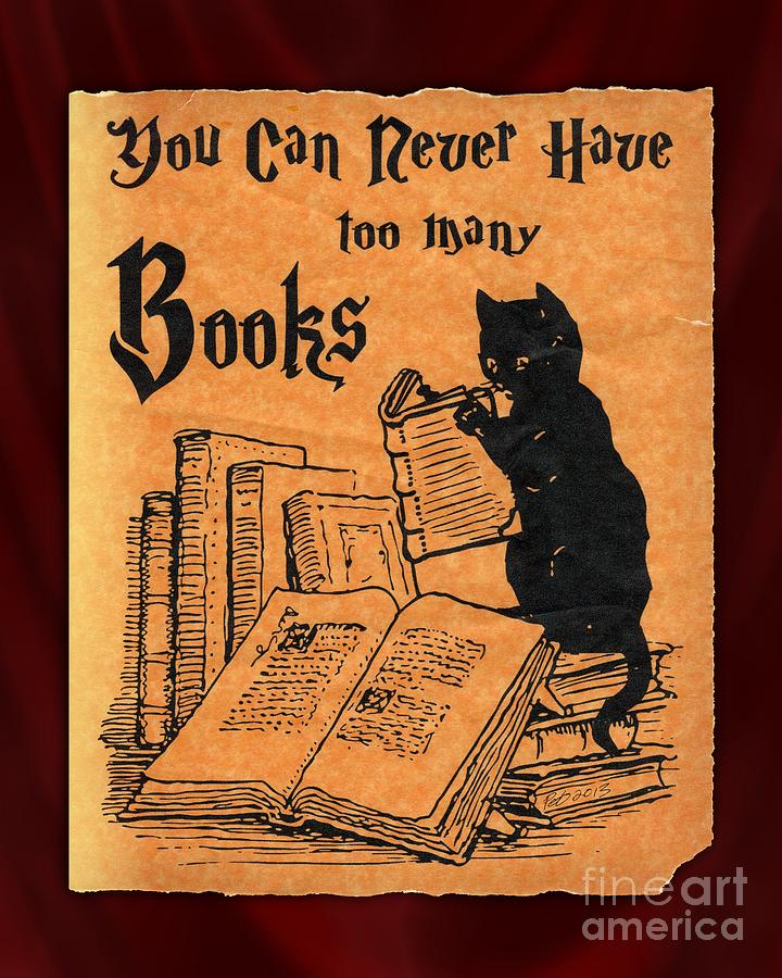 You Can Never Have Too Many Books Digital Art by Pet Serrano